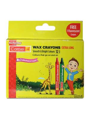 Camlin Wax CRAYON 1000-XL-12+1 FLUORESCENT 