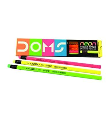 Doms Neon Pencil-10 PIECE 